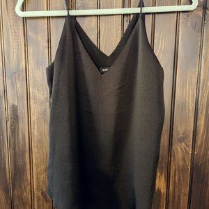 Express Black V-neck Lined Adjustable Straps Camisole